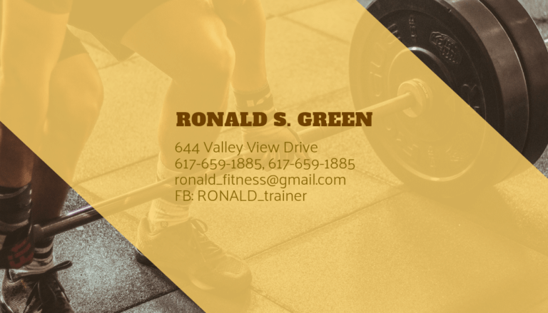 Health Fitness Business Card Maker 351d